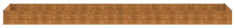 corten acél kerti magaságyás 579x100x36 cm