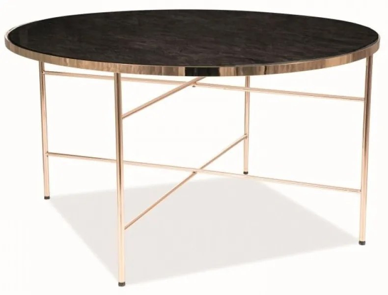 Ibiza B dohányzóasztal 80cm Márvány - Arany