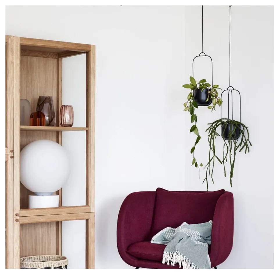 Juro 2 db fekete függő vas virágtartó - Hübsch