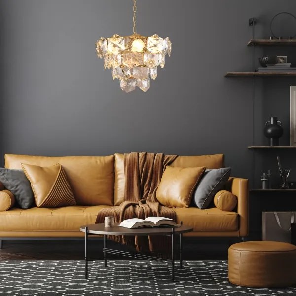 Csillár láncon DIANA 6xE14/40W/230V arany