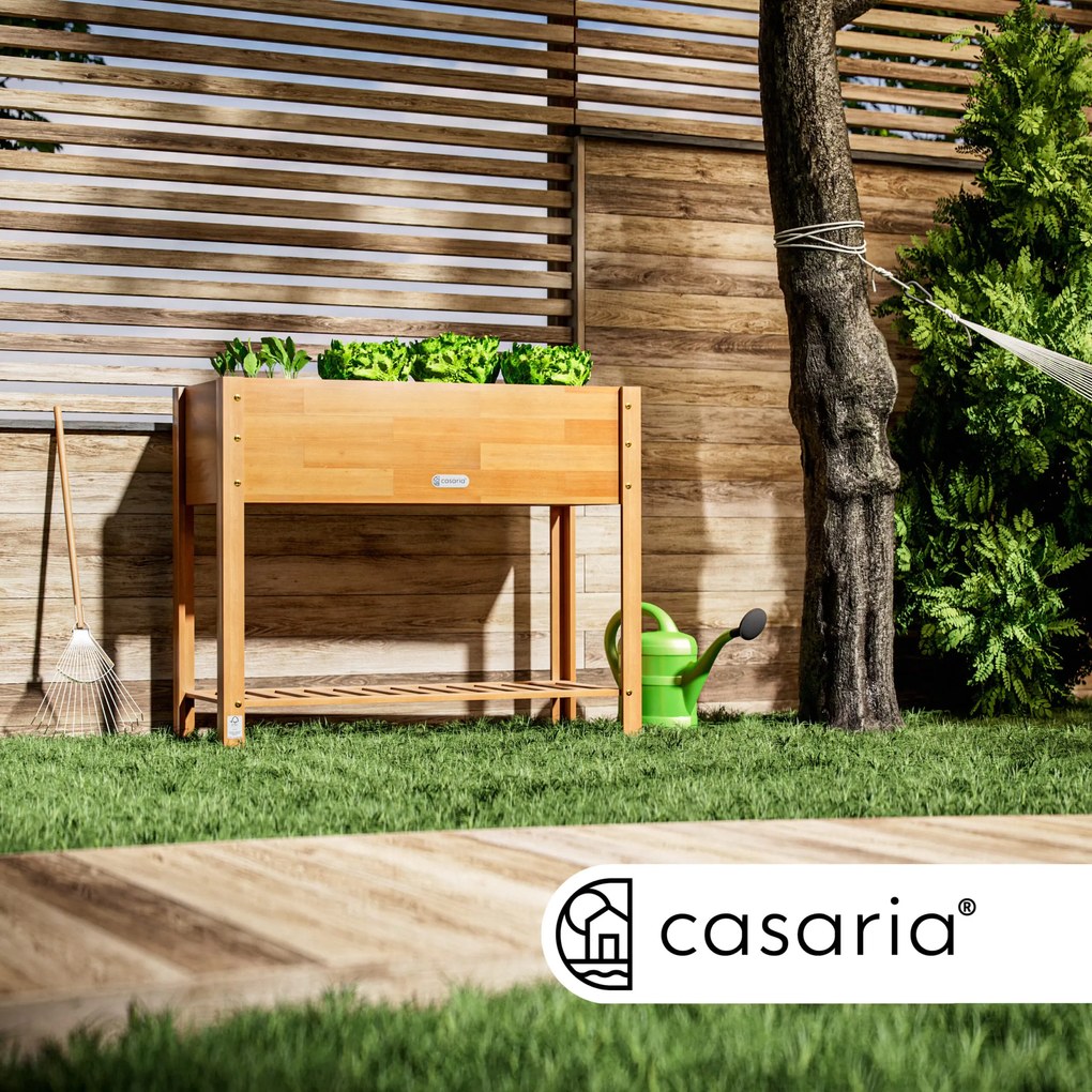 Casaria® Virágcserép 68x30x75 cm - akácfa