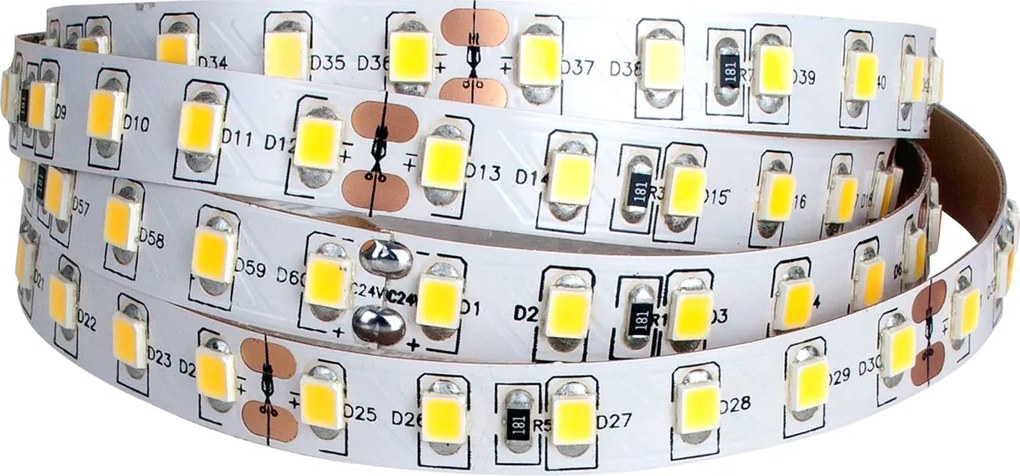 Szalag 24V 600 Led Smd 2835 IP20 meleg fehér 1m