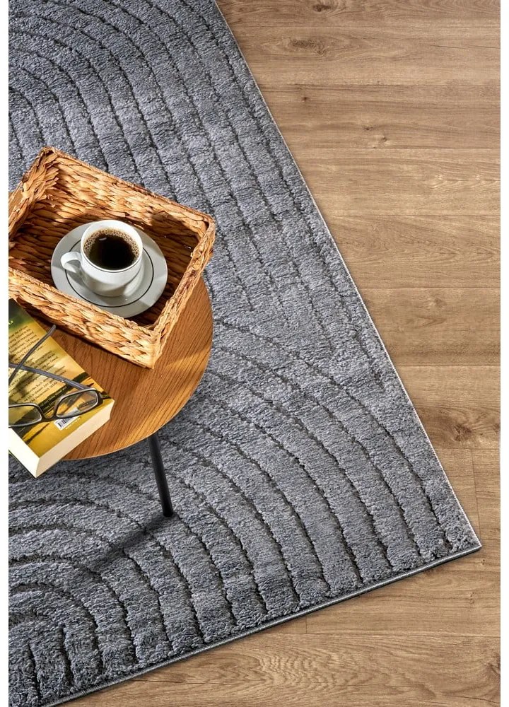 Antracitszürke szőnyeg 160x235 cm Panglao New York Anthracite – Elle Decoration