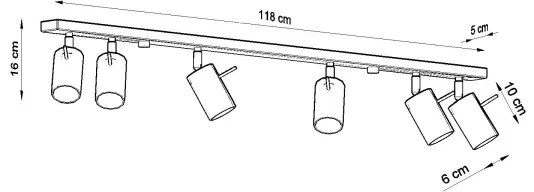 Brilagi -  LED Spotlámpa ASMUS 6xGU10/7W/230V fekete