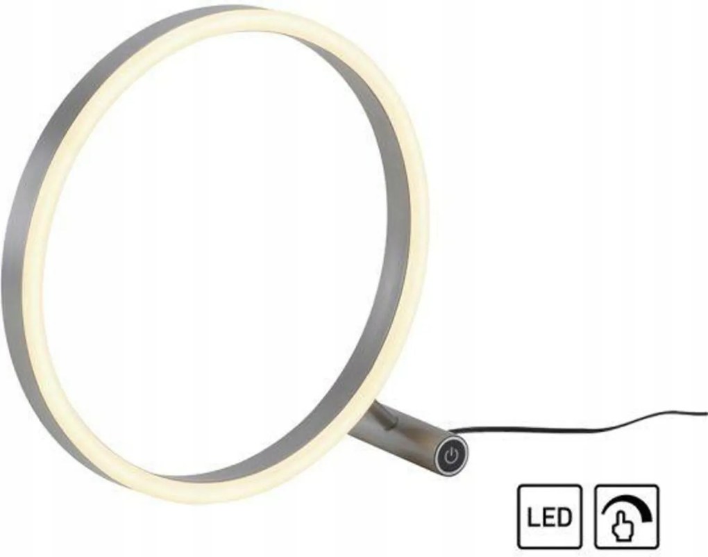 A Leuchten Direkt egy Just Light Led asztali lámpa alumíniumból, kerek, 30 cm átmérőjű, akár