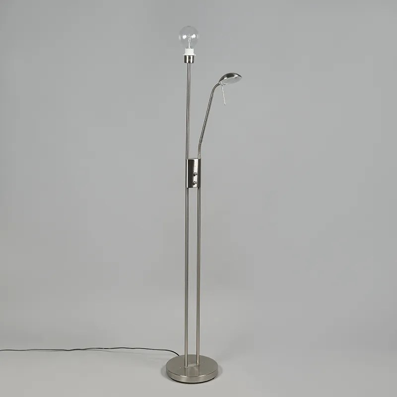 Modern acél állólámpa fényerőszabályzóval - Luxor