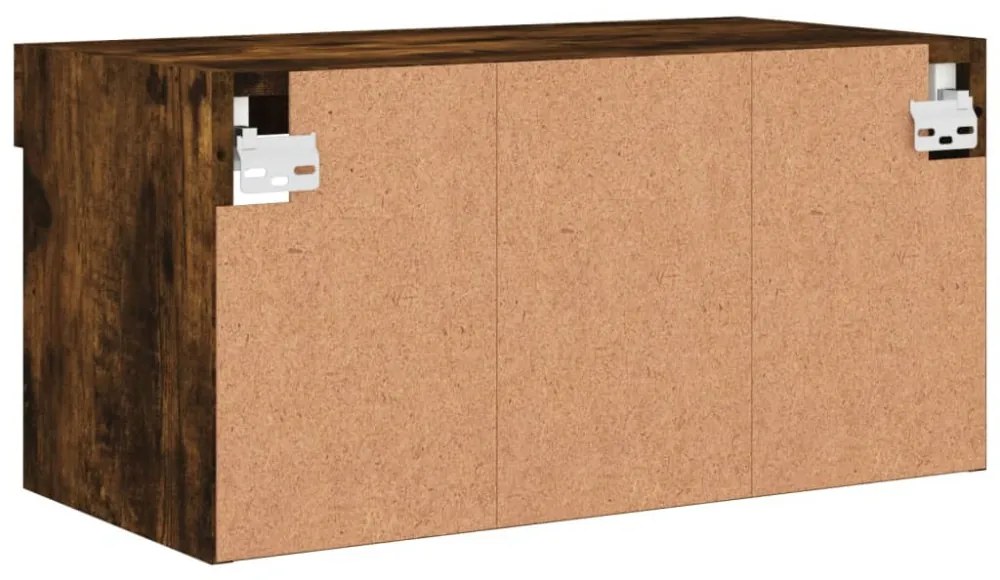 füstös tölgy színű TV-szekrény LED-világítással 60 x 30 x 30 cm