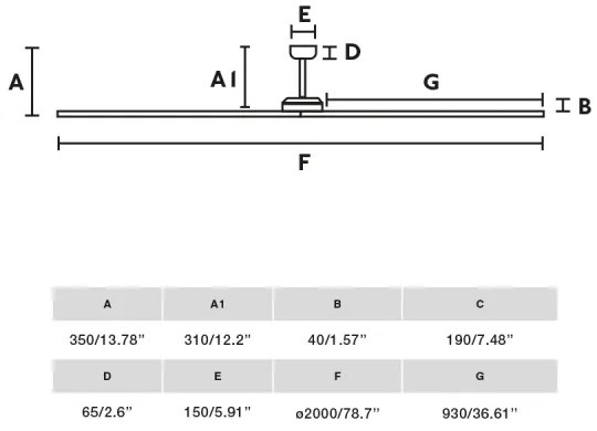 FARO 34191WT - BIGWOOD XL mennyezeti ventilátor fenyő/fehér, 200 cm, DO