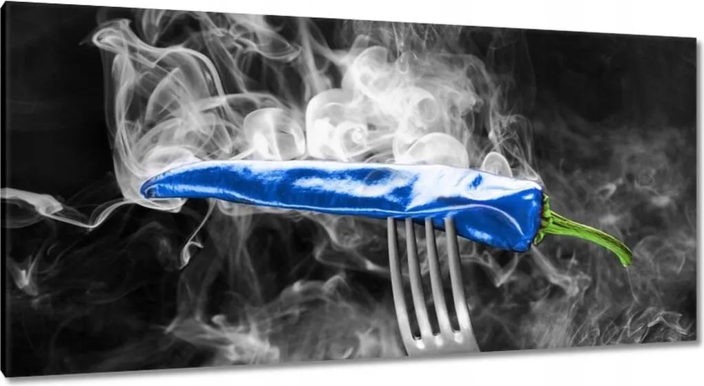 Vászonkép 115x55 A paprika kék ereje