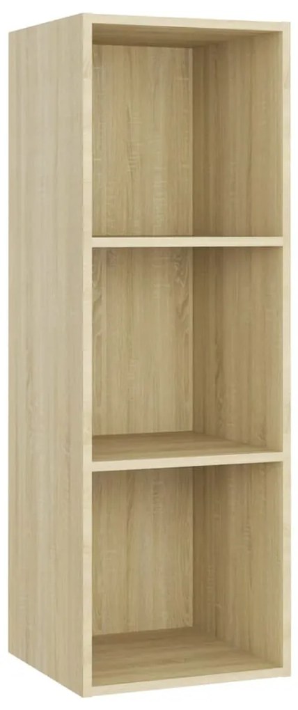 4 db sonoma tölgy színű szerelt fa TV-szekrény 107 x 35 x 37 cm