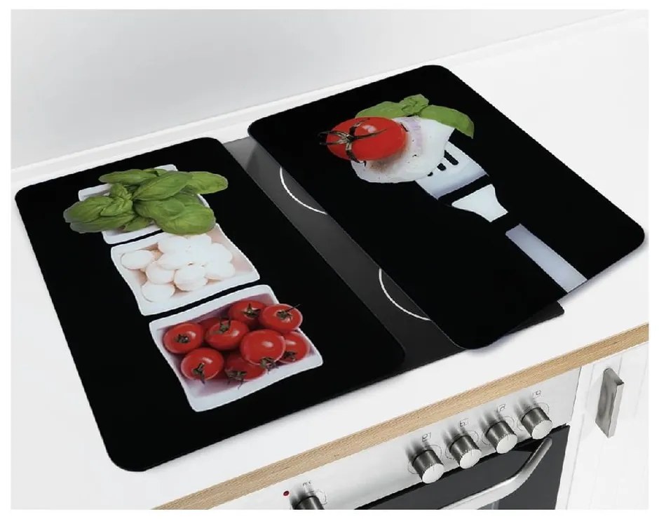 Edzett üveg tűzhely fedőlap szett 2 db-os 30x52 cm Caprese – Wenko