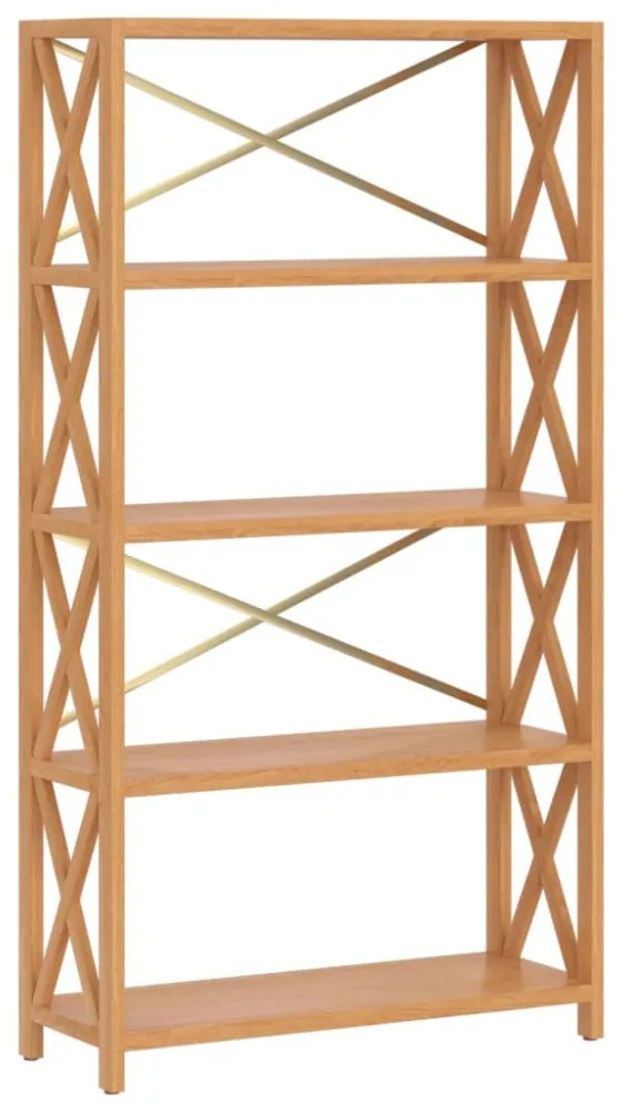 5 szintes tömör tölgyfa polc 80x30x146 cm