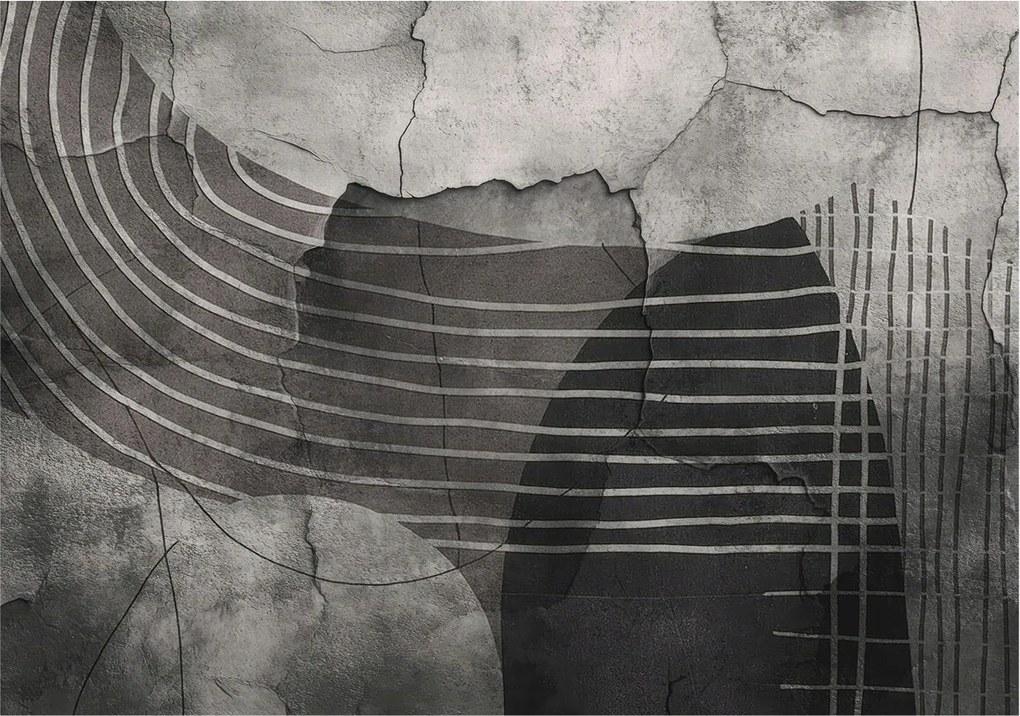 Divatos 3D Fali Tapéta Absztrakt vonalak 312x219 Ragasztóval