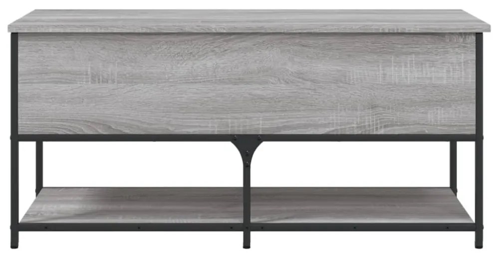szürke sonoma színű szerelt fa tárolópad 100 x 42,5 x 47 cm