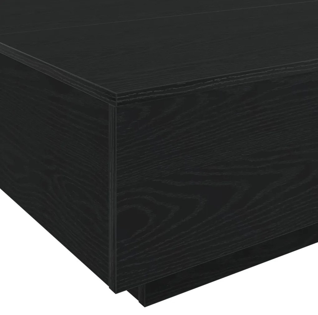 LED világítással rendelkező dohányzóasztal Fekete tölgy 55x55x31 cm