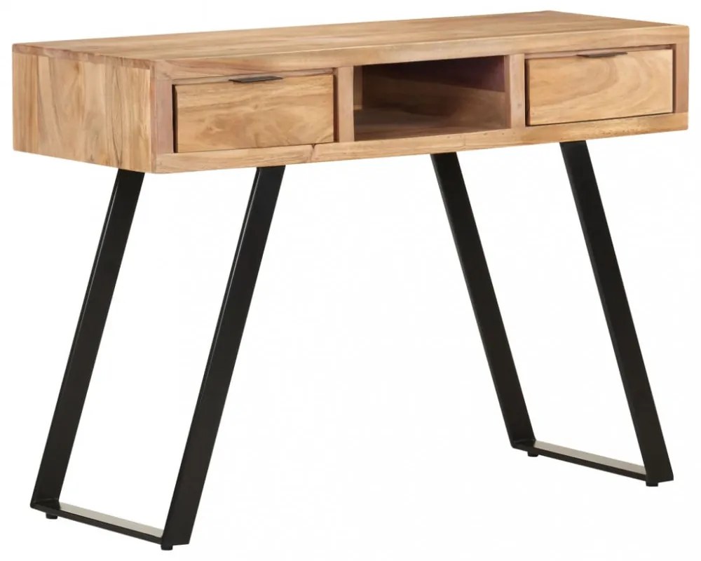 természetes szélű tömör akácfa íróasztal 107x45x79 cm
