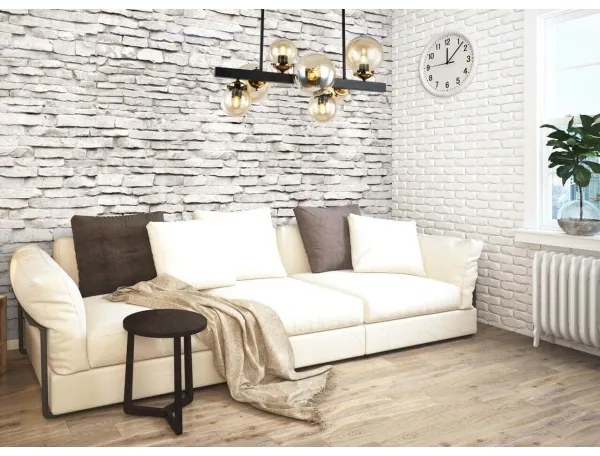 Klausen 106004 - Csillár rúdon HYPERION 7xE27/7W/230V fekete/bézs