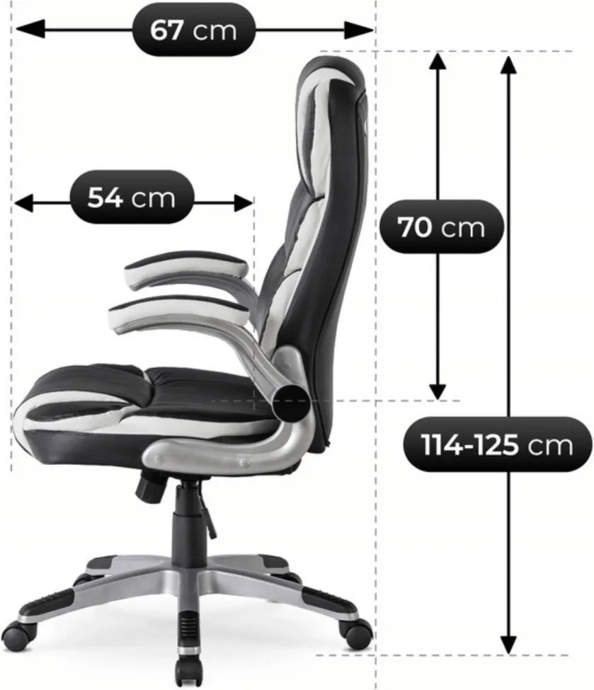 Forgószék fekete színben, műbőr kárpittal. LIVERPOOL
