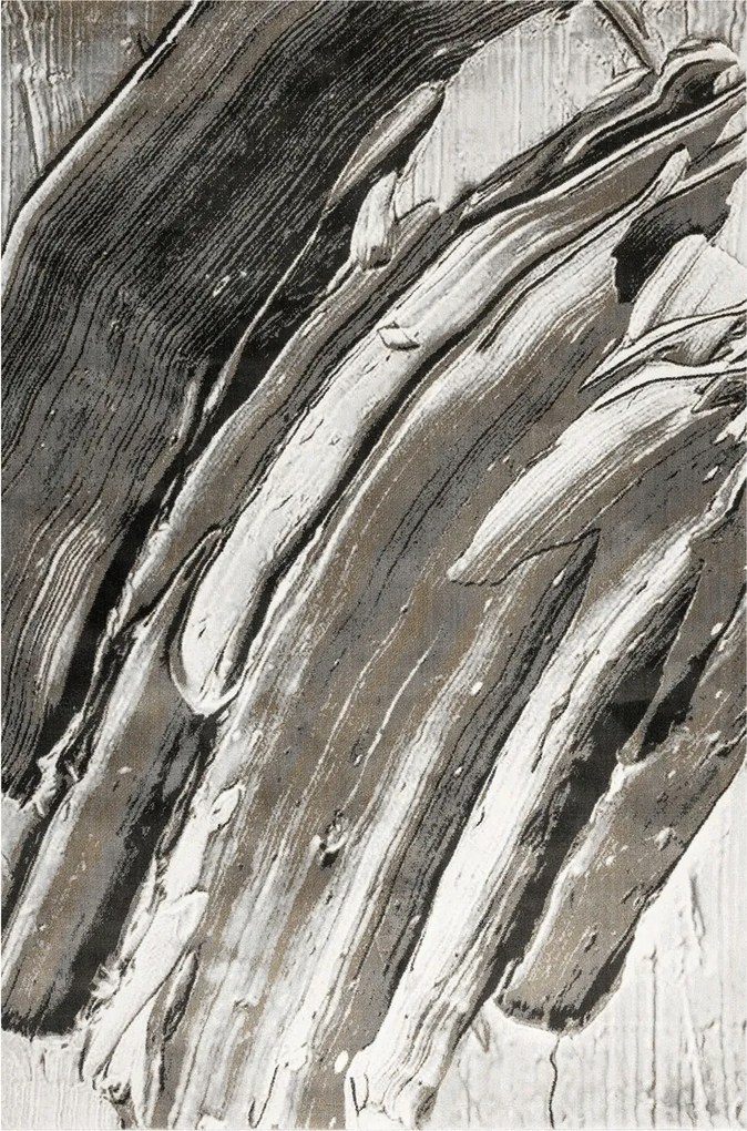 Nappali Szőnyeg Szürke Krém Arany Elegáns Absztrakt Verano 120x170 cm