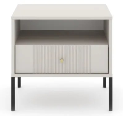 Éjjeliszekrény kasmír színben arany fogantyúkkal – ISEO IS06