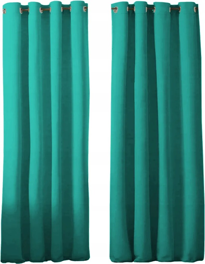 Panama Kész Függöny Szett 145x250 matt türkiz