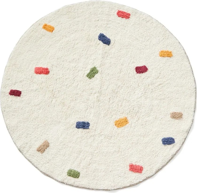 Krémszínű pamut gyerek szőnyeg ø100 cm Epifania – Kave Home