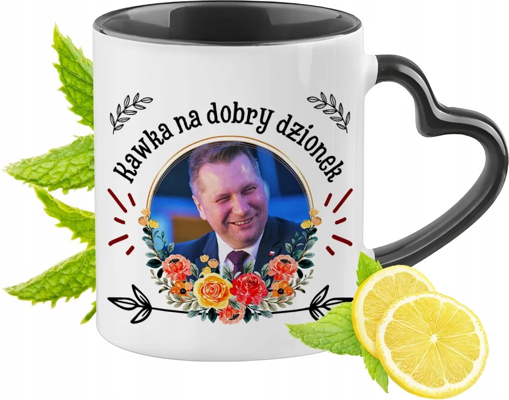 Fekete Pis Bögre Fekete Szív Alakú Füllel Ajándék Nyomtatott