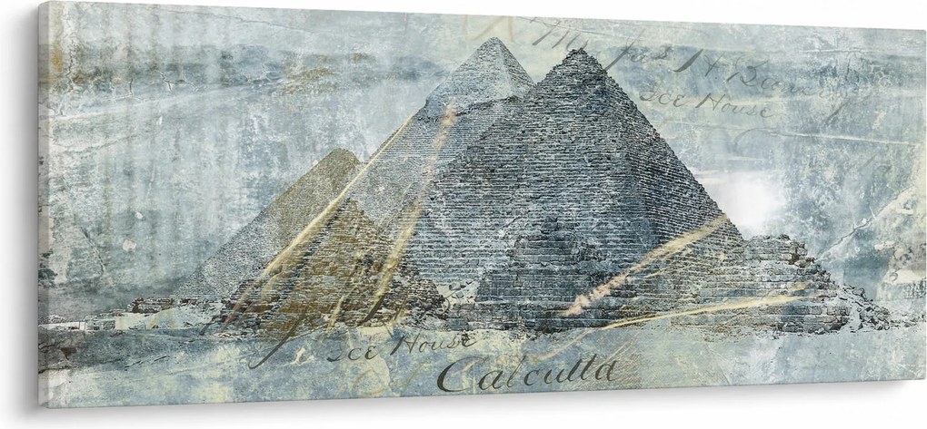 Kép - Piramisok kék szűrőben (120x50 cm)