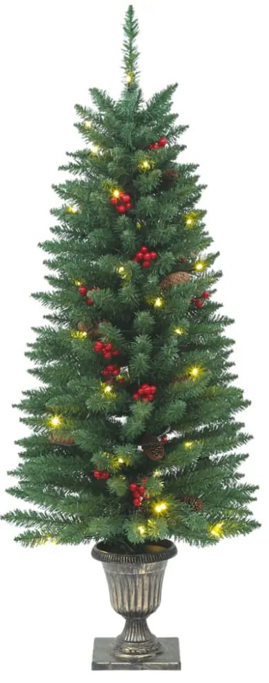 2 db zöld műkarácsonyfa 100 db LED-del 120 cm