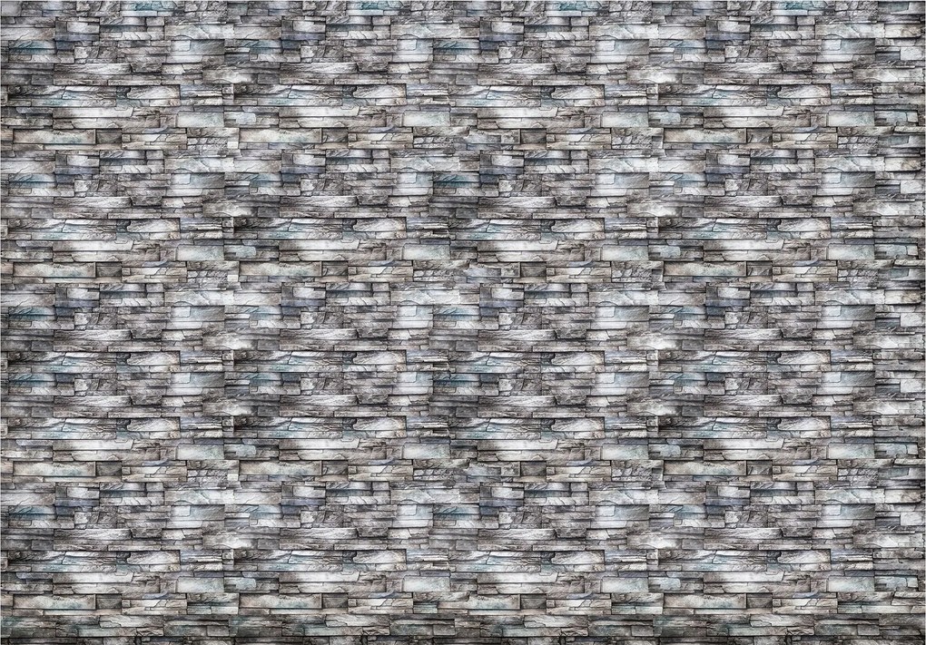 Flizelin fotótapéta Kő szürke fal textúra 250x175 +ragasztó