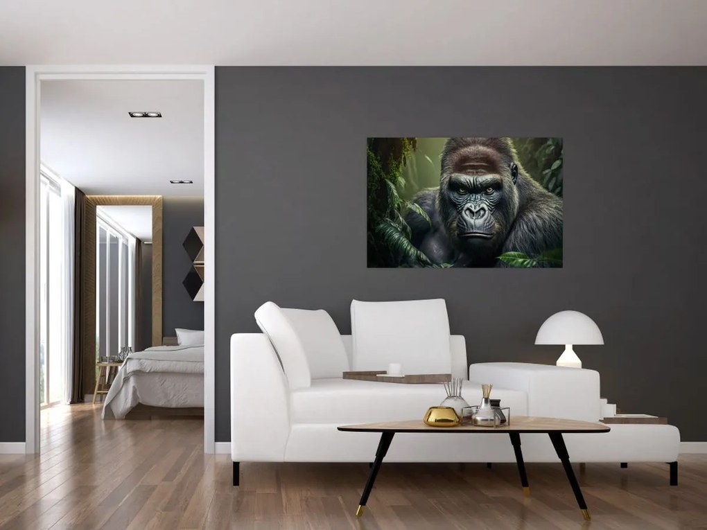 Kép - Egy gorilla portréja (90x60 cm)