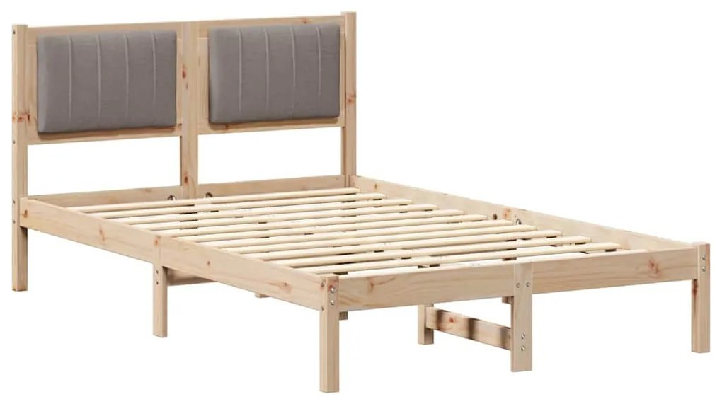 Ágykeret Kárpitozott Fejtámlával Tópszínű 120 x 200 cm