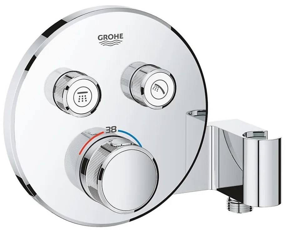 GROHE 29120000 - GROHTHERM SMARTCONTROL termosztátos falba süllyesztett zuhanycsaptelep + krómozott tartó