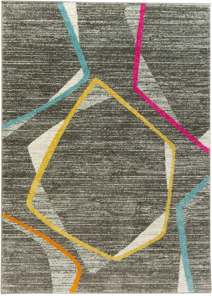 180x270 cm Szürke Tengeri Sárga Puha Sűrű Emily Szőnyeg A Szoba Nappalijába