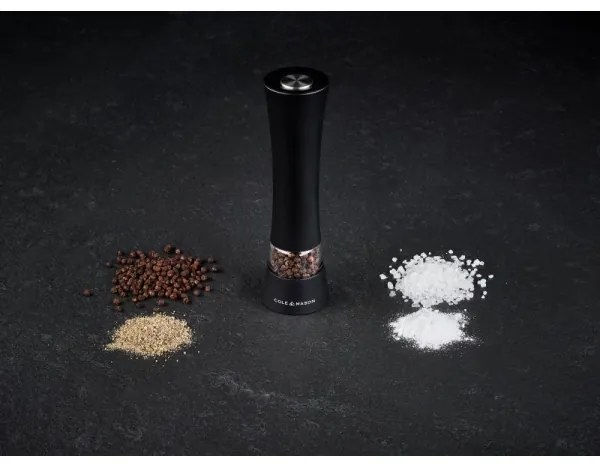 Cole&Mason - Elektromos fűszerdaráló BURFORD 4xAAA 18 cm fekete