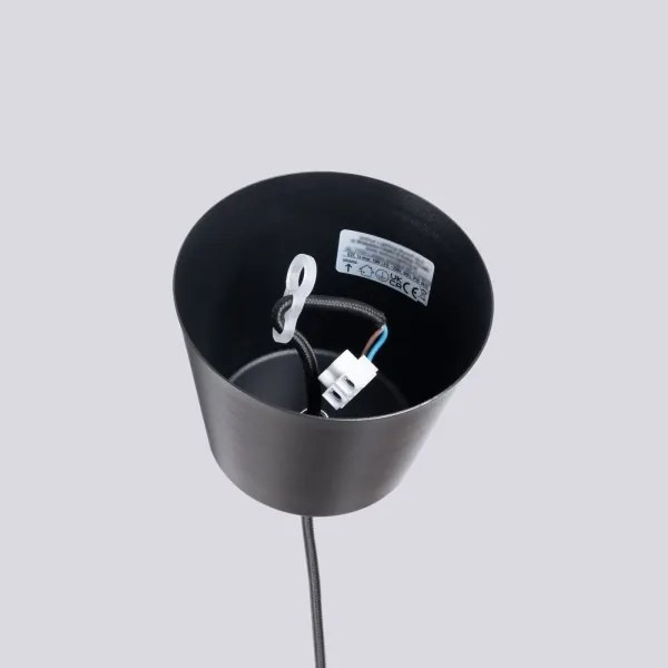 Sollux SL.1703 - Csillár zsinóron BILO 1xE27/15W/230V átm. 35 cm fekete