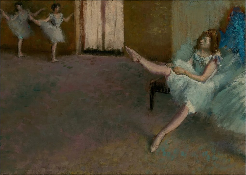 Üveg kép - Edgar Degas, Before the Ballet, reprodukciók (70x50 cm)