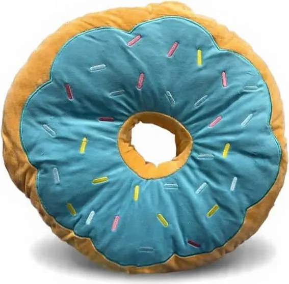 Donut Díszpárna Kék Öntettel 40 CM