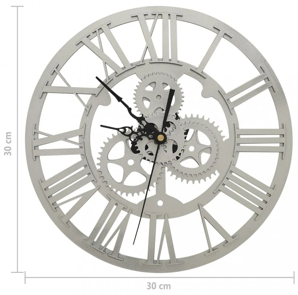 ezüstszínű akril falióra 30 cm
