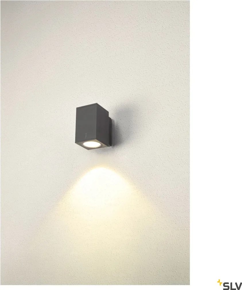 SLV 1003417 ENOLA SQUARE Modern Kültéri Fali Lámpa Antracit, Átlátszó LED IP65