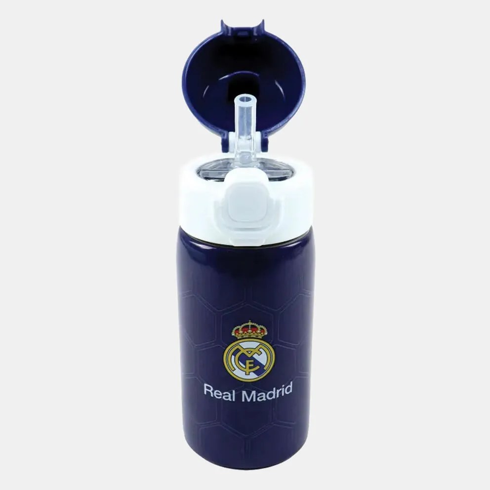 Real Madrid Blue alumínium szívószálas kulacs 500 ml