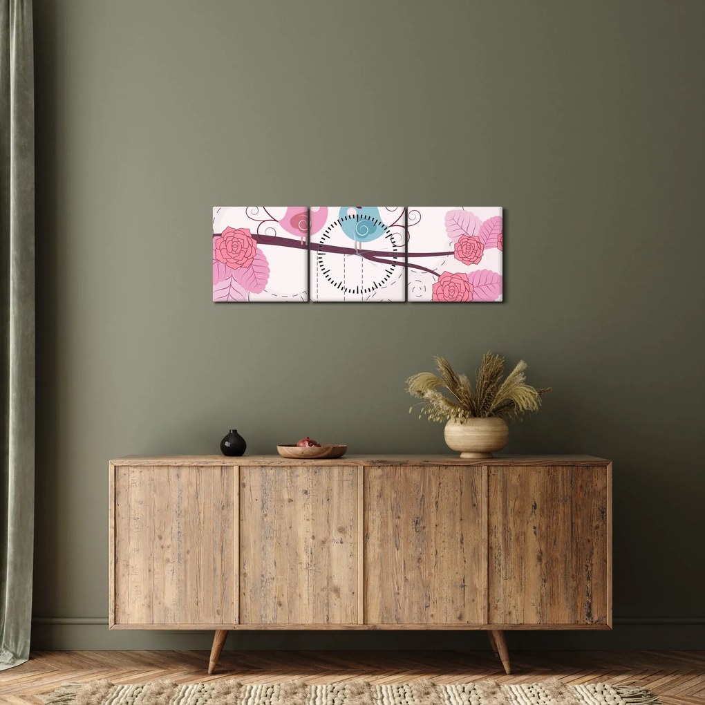 Kép - Szerelmi idő (órával) (90x30 cm)