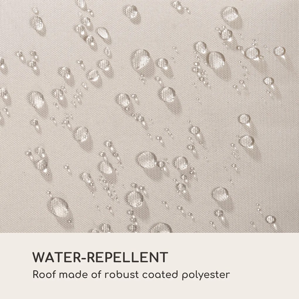 Blumfeldt Palermo, dupla hintaágy szabadon álló, acél keret, párna, tető, szürke