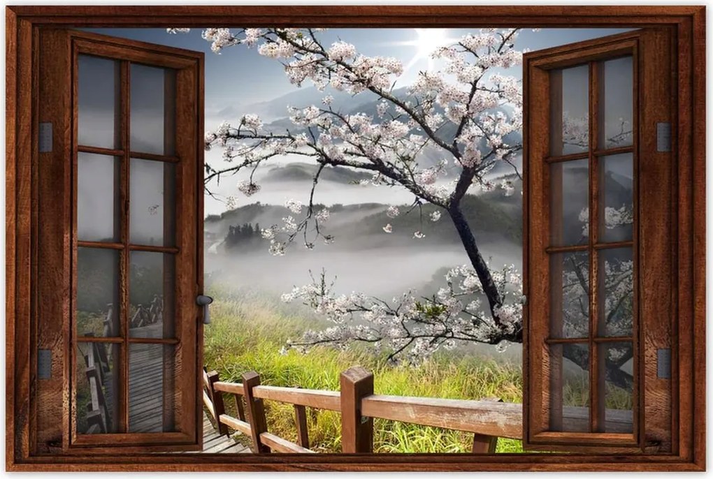 Poszterek 60x40 Japán Virágzó cseresznye