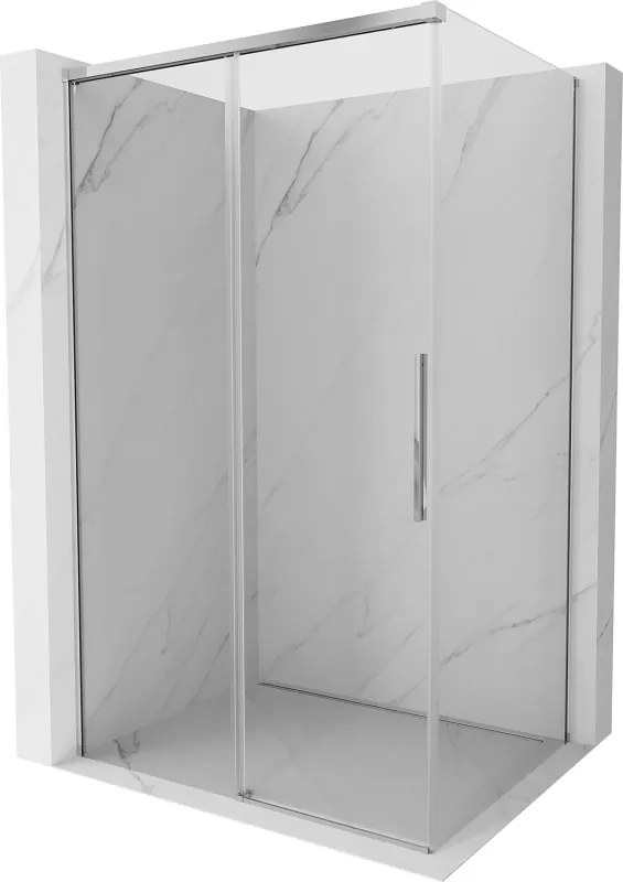 Mexen Rox tolóajtós zuhanykabin 130 x 75 cm, átlátszó, króm - 8C2-130-075-01-00