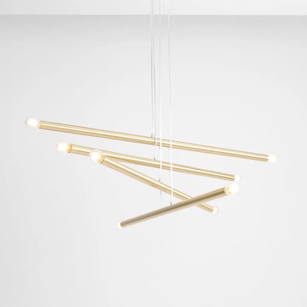 ALDEX 1072P40 TUBO Modern Led Függesztett Lámpa Sárgaréz E14 IP20