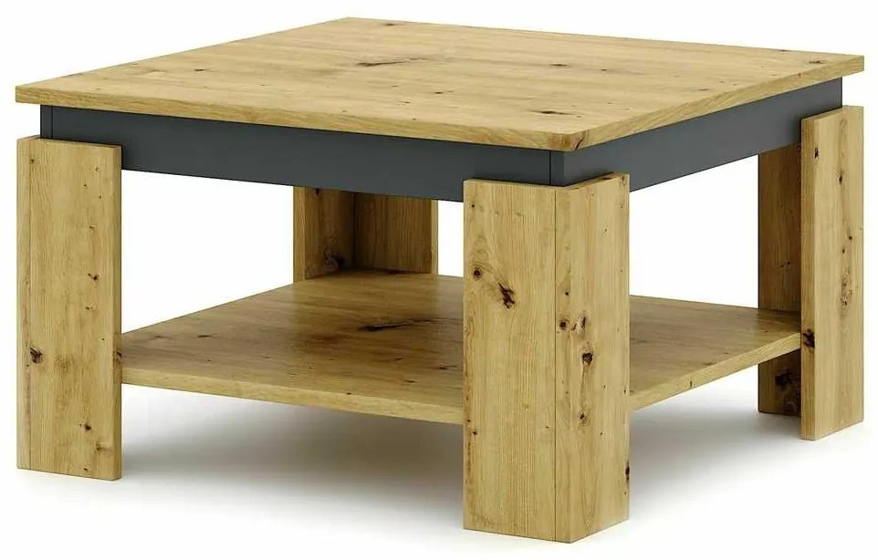 Hudson A dohányzóasztal, artisan tölgy / antracit