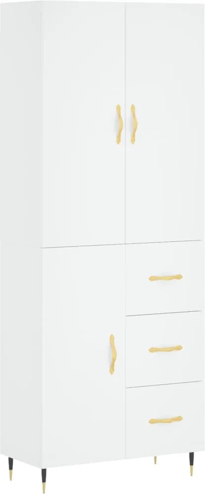 vidaXL fehér szerelt fa magasszekrény 69,5 x 34 x 180 cm