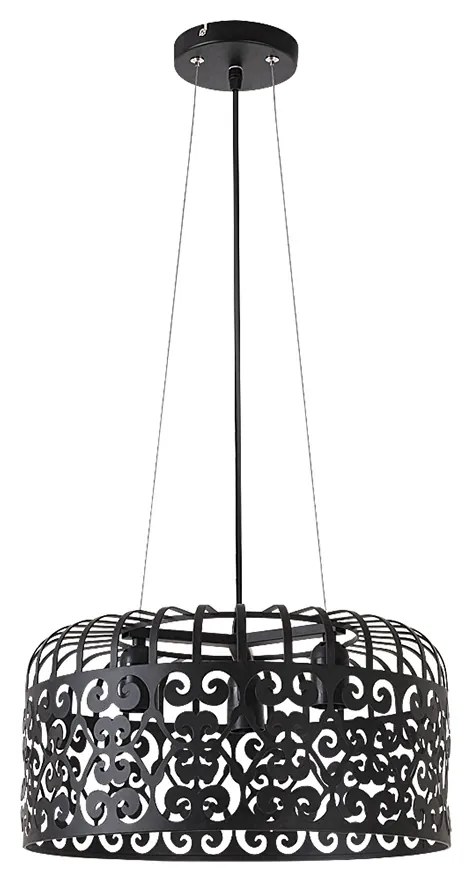 Rabalux 2158 - Csillár ALESSANDRA 3xE27/60W/230V fekete