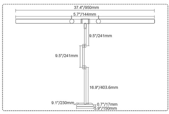 Brilagi-LED Dimmelhető érintésvezérlésű asztali lámpa VARIO LED/24W/230V 3000-6500K fehér